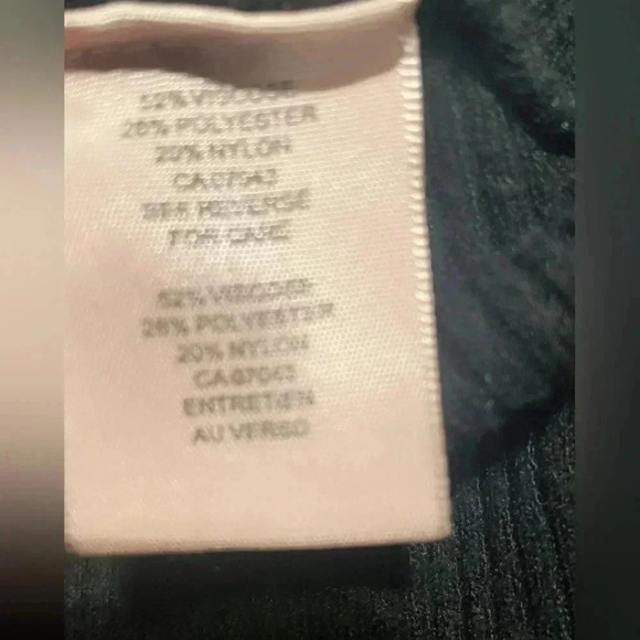 Philosophy black turtle mock neck casual versatile cropped long sleeve sweater L - Picture 5 of 5